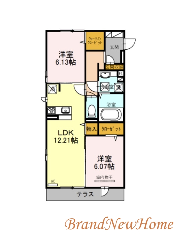 堺市堺区東湊町のアパートの間取り