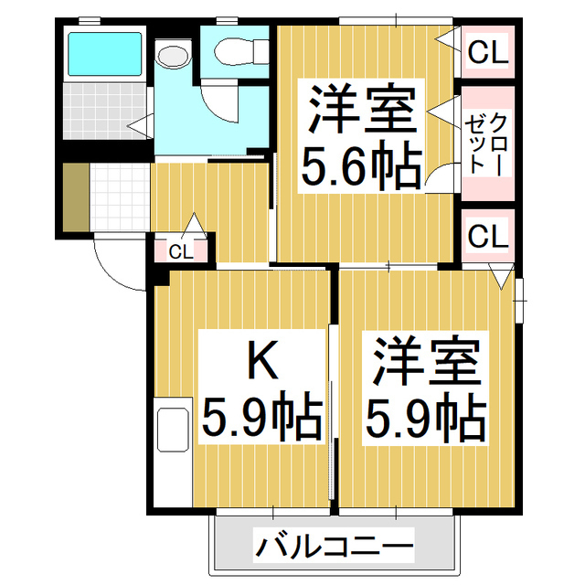 フォーレスパルＫ　Ｄ棟の間取り