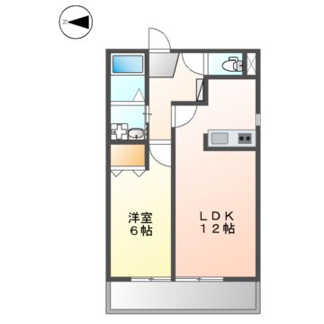 名古屋市港区善北町のアパートの間取り