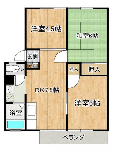 第２大野ハイツの間取り