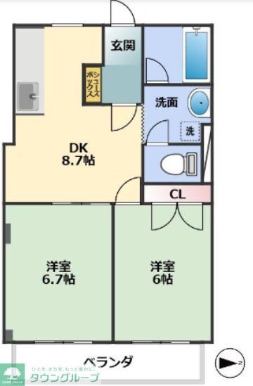 足立区保塚町のマンションの間取り