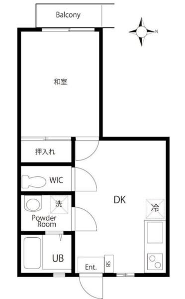 横浜市都筑区川和町のアパートの間取り