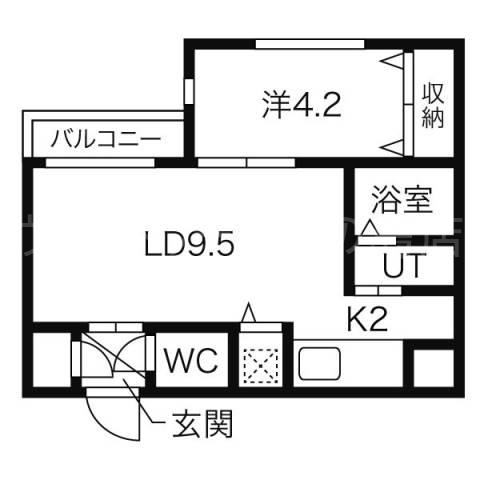 札幌市白石区東札幌四条のマンションの間取り