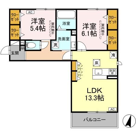 ブライトール松河戸の間取り