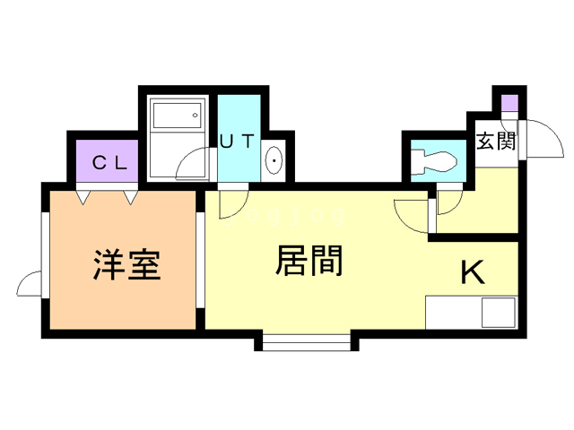 札幌市白石区北郷八条のアパートの間取り