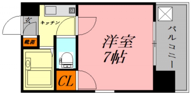 広島市中区羽衣町のマンションの間取り