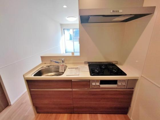 キッチン　システムキッチン３口グリル付きで料理が捗ります♪