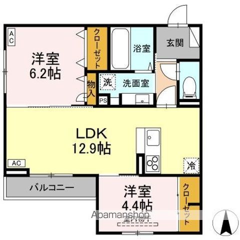 DーROOM七曲Iの間取り写真