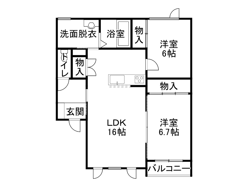 TOWN CLOVER東81 A棟の間取り写真