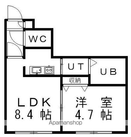 地下鉄東西線 南郷７丁目駅 徒歩7分 5階建 築21年の間取り写真