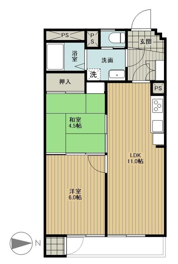 海老川マンションの間取り写真