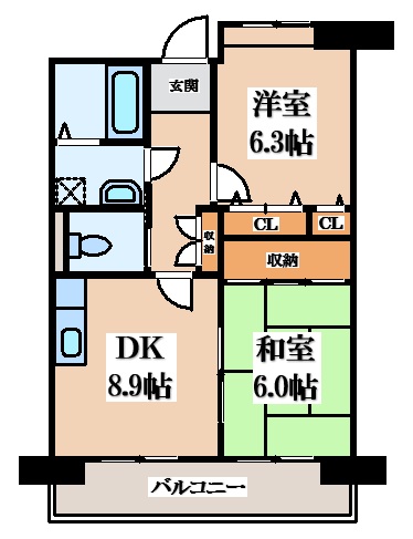 地下鉄御堂筋線 西田辺駅 徒歩15分 11階建 築24年の間取り写真