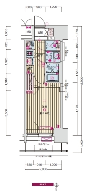プレサンス ジェネ 新栄町駅前 葵の間取り写真