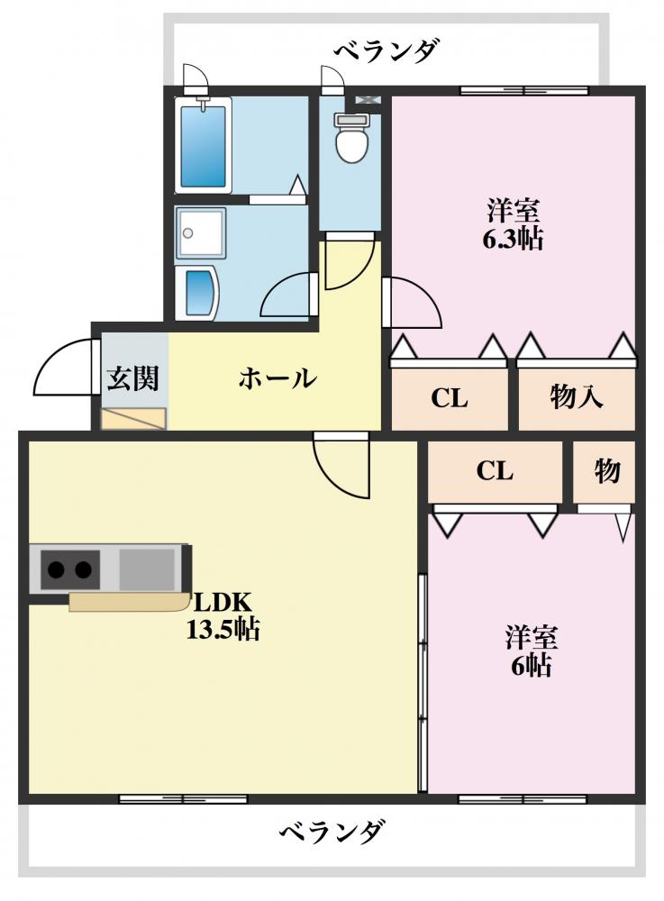 【エスポワール美園の間取り】