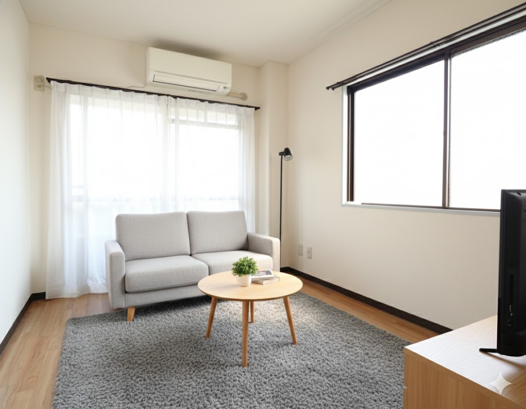 居室・リビング　家具備品はCGによるイメージで、実際の物件には含まれません