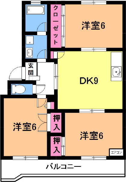 サンハイツ柏原の間取り