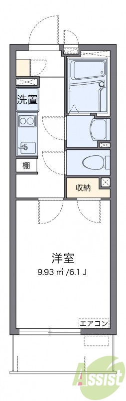 神戸市長田区片山町のマンションの間取り