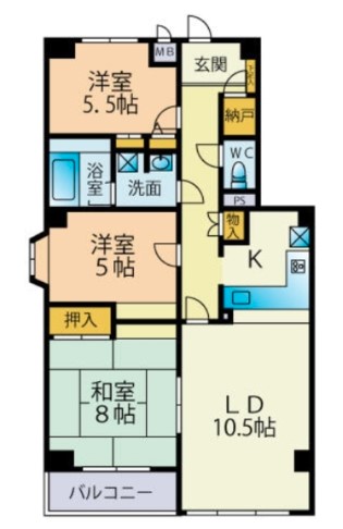 愛幸中葛西マンションの間取り