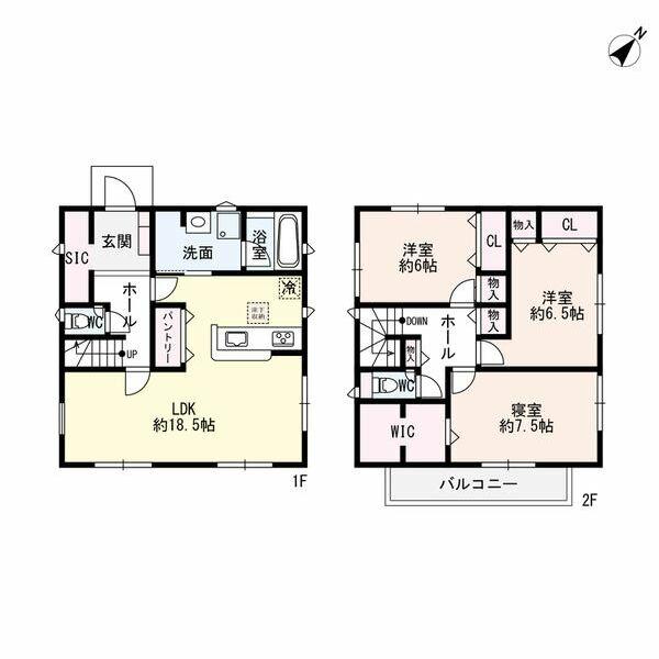 【安城市朝日町戸建の間取り】