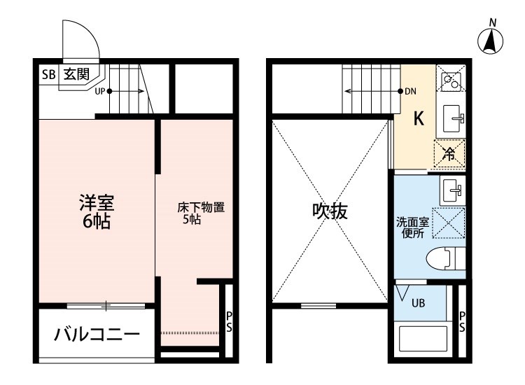 名古屋市南区白雲町のアパートの間取り