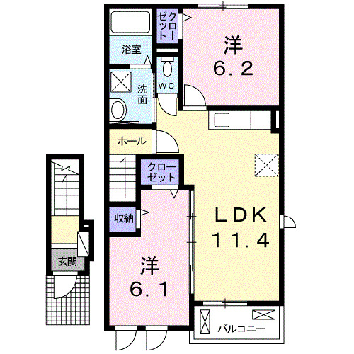 レグザーニ　Ａの間取り