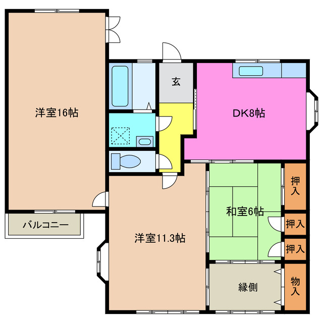 シャンパレスワコーの間取り