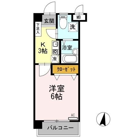 和歌山市杭ノ瀬のマンションの間取り