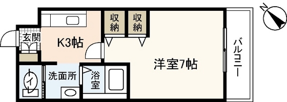 広島市安佐南区大塚西のアパートの間取り