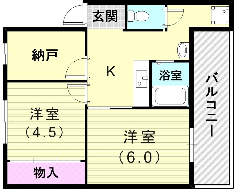 ドミールサニー緑町3号棟の間取り