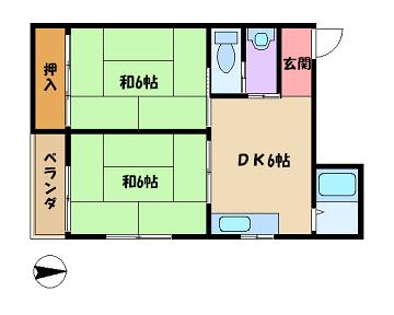 大阪市平野区喜連西のマンションの間取り