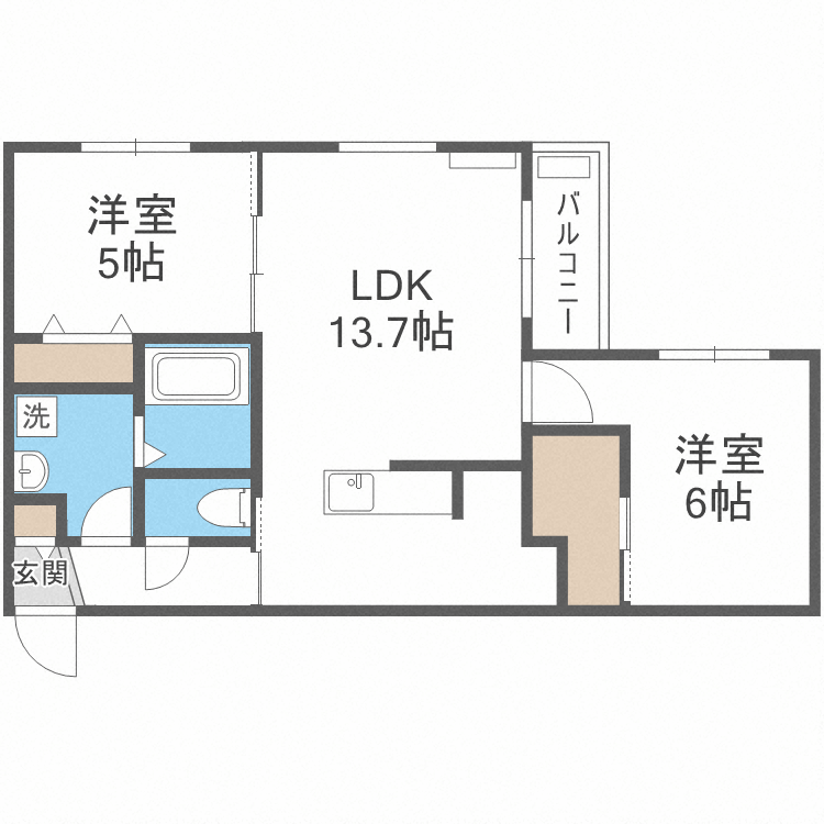 【Ｆｏｏｔｏｎ札幌の間取り】