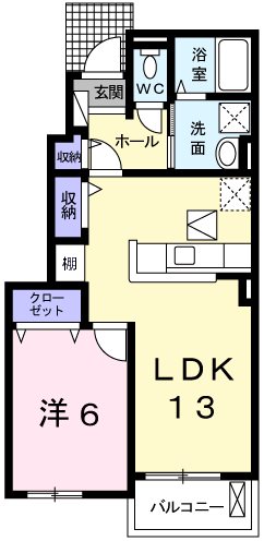 たつの市龍野町片山のアパートの間取り