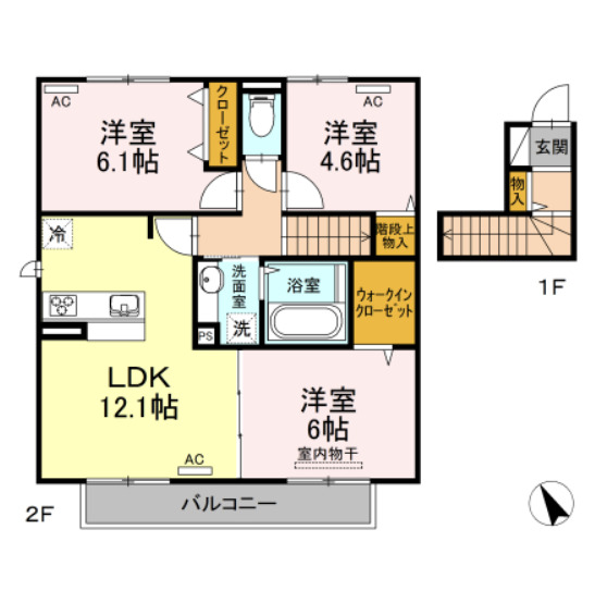 D-room十連寺　弐番館の間取り