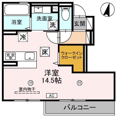 姫路市大津区北天満町のアパートの間取り