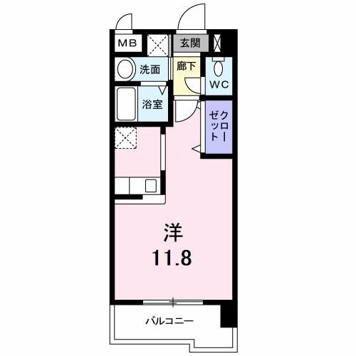 北九州市若松区古前のマンションの間取り