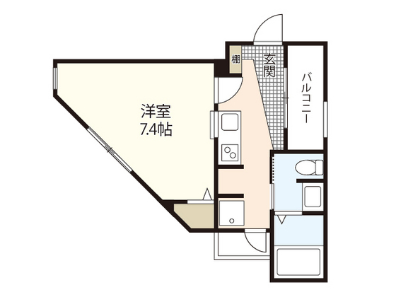 【広島市安佐南区高取北のアパートの間取り】