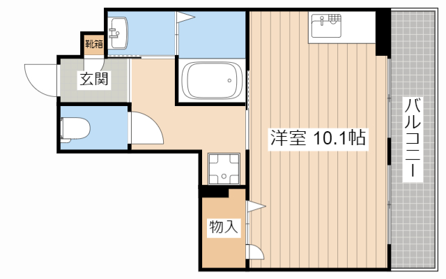 米原市高溝のマンションの間取り