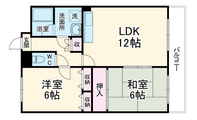 シャルム2番館の間取り