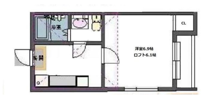 仙台市泉区上谷刈のアパートの間取り