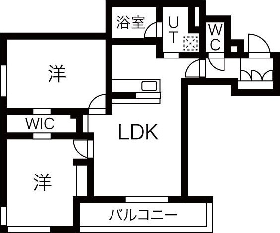 西宮市若草町のマンションの間取り