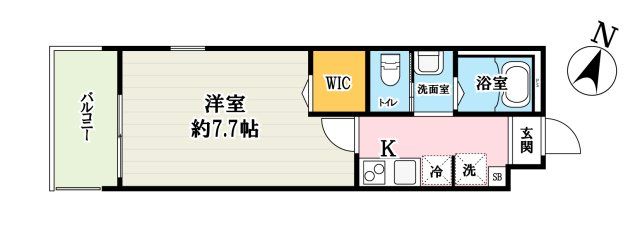 蕨市塚越のアパートの間取り