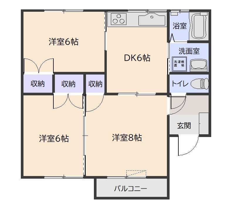 グリーンパーク類家　Ｂの間取り