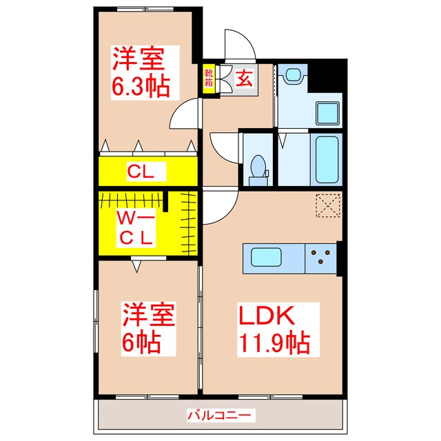 ハーモニーヒルズの間取り