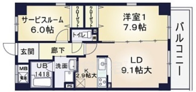 ベリエ茶五の間取り