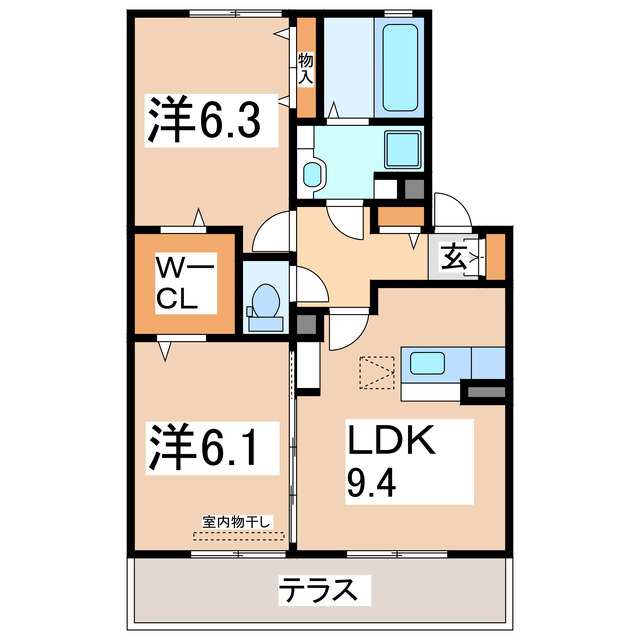 上益城郡御船町大字小坂のアパートの間取り