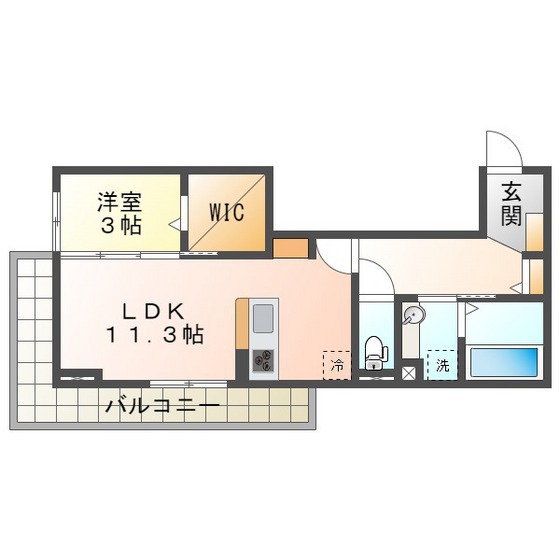 ディーシャンブル　南丸之内Ｄの間取り