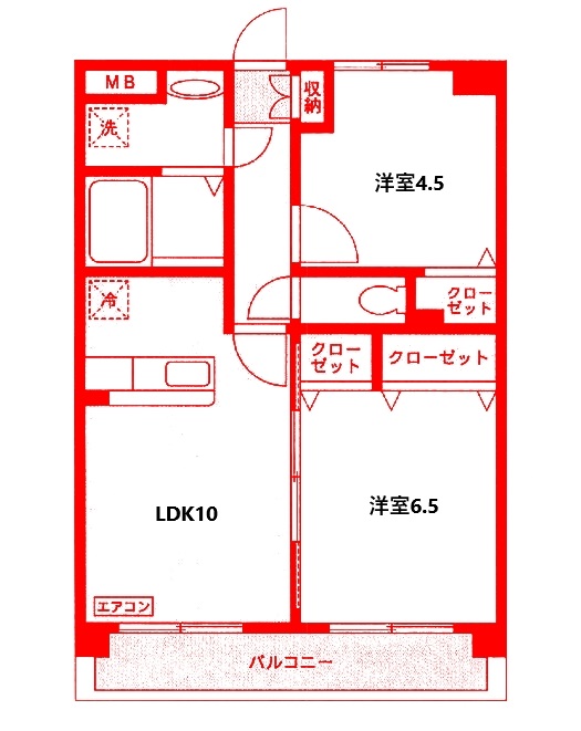 横浜市青葉区あざみ野南のマンションの間取り