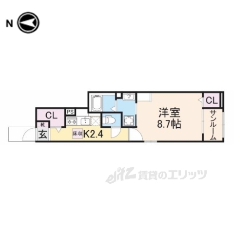 長浜市弥高町のアパートの間取り