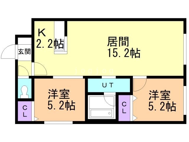 札幌市中央区南二十五条西のマンションの間取り