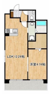 熊本市中央区上京塚町のマンションの間取り